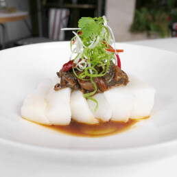steamed chilean sea bass fillet with ginger sauce
